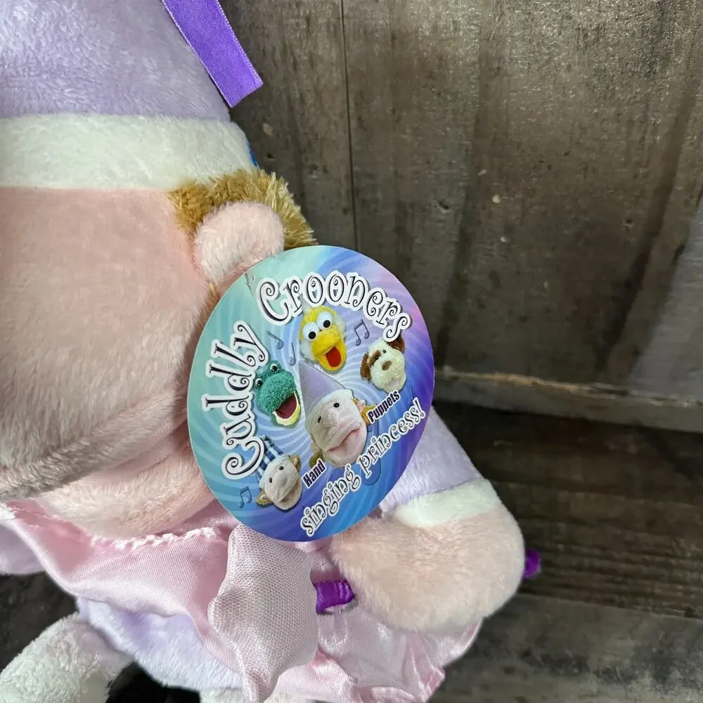 Cuddly Crooners Singing PRincess Plush Hand‎ Puppet Tags Stains